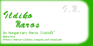 ildiko maros business card